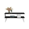 Masuta de cafea, Chalmette, Ayca, 90x40x45 cm, PAL , Alb/Negru
