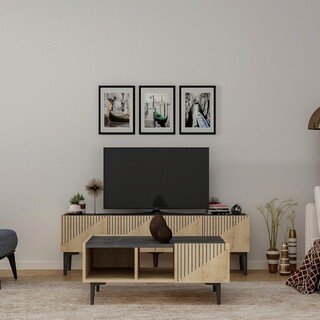 94x40x62 cm, Stejar;Negru