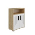 Dulap multifunctional, Olivia, Moon, 60x96.6x29.6 cm, PAL , Stejar Safir / Alb