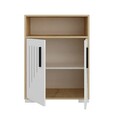 Dulap multifunctional, Olivia, Moon, 60x96.6x29.6 cm, PAL , Stejar Safir / Alb