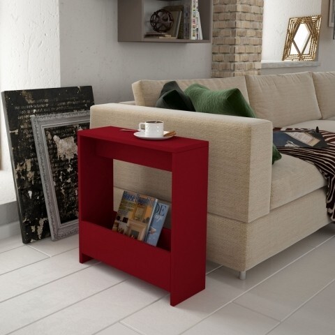 Masuta pentru living, Homitis, Simpi - Claret Red, 20x55x60 cm