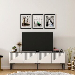 154x45x37 cm, Alb;Negru