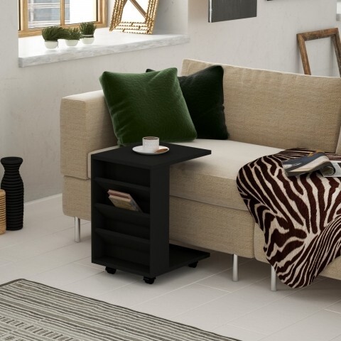 Masuta pentru living, Homitis, Section - Anthracite, 35x42x54 cm