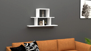 80x44.6x19.6 cm, Alb