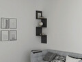 Raft de perete, Puqa Design, Zikzak, PAL, Antracit
