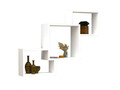 Raft de perete, Puqa Design, Silver, 98x72x19 cm, PAL, Alb