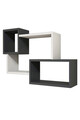 Raft de perete, Puqa Design, Afro, PAL, Alb / Antracit