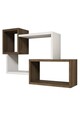 Raft de perete, Hanah Home, Afro, 90.6x51x22 cm, Alb/Maro