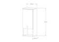Dulap de baie, Puqa Design, Mis, 30x71x21 cm, PAL, Maro