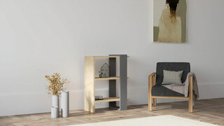 51.8x70x25 cm, Antracit;Stejar