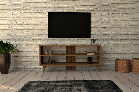 Comoda TV, Puqa Design, One, 120x50x29 cm, PAL, Maro