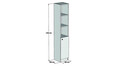 Dulap de baie, Puqa Design, Trend, 30x170x29 cm, PAL, Maro