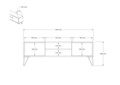 Comoda TV, Hanah Home, Hare, 140x50x30 cm, Alb / Antracit