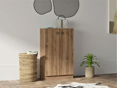 Dulap multifunctional, Puqa Design, Defne, 60x100x31 cm, PAL, Maro