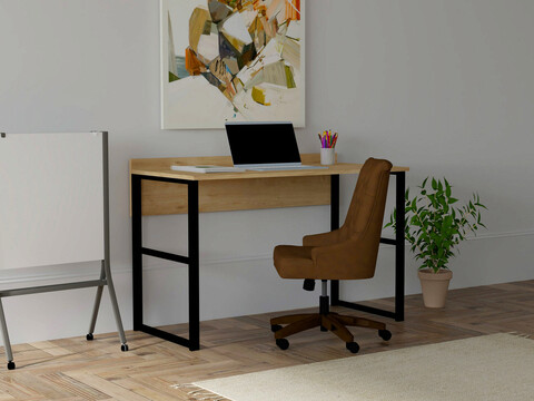 Birou, Puqa Design, Deha, 112x78 cm, PAL, Safir / Negru