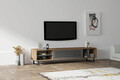 Comoda TV, Puqa Design, Eray, 160x35x40 cm, PAL, Nuc / Antracit