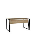 Birou, Puqa Design, Cunda, 140x74x70 cm, PAL, Safir / Negru