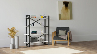 106x120x33 cm, Alb;Negru