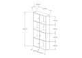Corp biblioteca, Puqa Design, Ena, PAL, Alb / Antracit