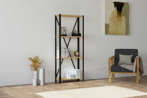 Corp biblioteca, Puqa Design, London, 60x149 cm, PAL, Safir / Negru