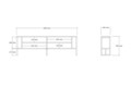 Comoda TV, Puqa Design, Cupe, 160x50 cm, PAL, Maro