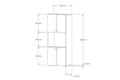 Dulap pentru bucatarie, Puqa Design, Ayaz, 60x140x31 cm, PAL, Alb