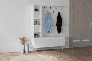 120x161.8x32 cm, Alb