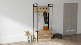 90x180x33 cm, Maro;Negru