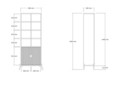 Corp biblioteca, Puqa Design, Lido, PAL, Stejar Safir / Alb