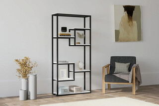 85x182x29 cm, Alb;Negru