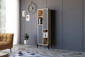 Corp biblioteca, Puqa Design, Sorrento, PAL, Stejar safir / Antracit