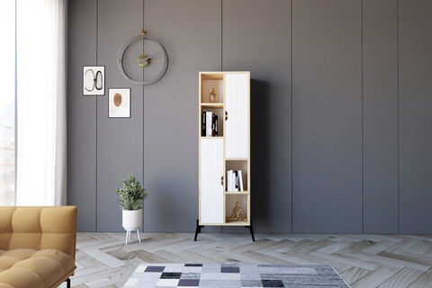 Corp biblioteca, Puqa Design, Sorrento, PAL, Stejar Safir / Alb