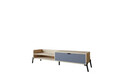 Comoda TV, Puqa Design, Trezza, 160x36x40 cm, PAL, Stejar safir / Antracit