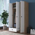 Dulap pentru haine, Rani, BA117, 90x170x42 cm, PAL, Nuc/Alb