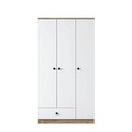 Dulap pentru haine, Rani, BA117, 90x170x42 cm, PAL, Nuc/Alb
