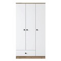 Dulap pentru haine, Rani, BA117, 90x170x42 cm, PAL, Nuc/Alb