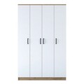 Dulap pentru haine, Rani, BA116, 120x190 cm, PAL, Nuc/Alb