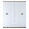 Dulap pentru haine, Rani, BA113, 180x210x51 cm, PAL, Nuc/Alb