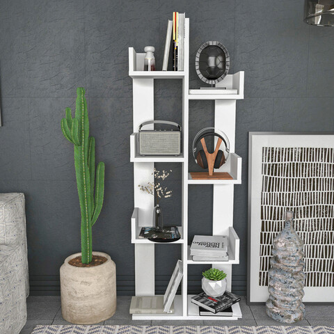 Corp biblioteca, Retricy, Luisa, 50x22x137 cm, PAL, Alb