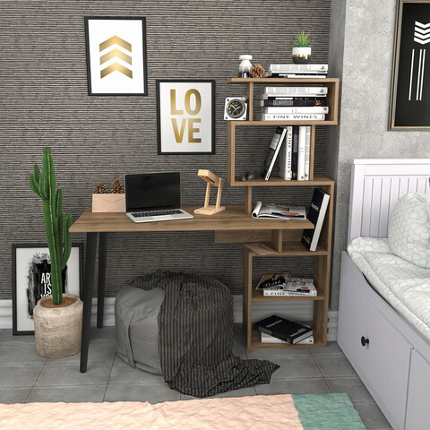 Birou, Retricy, Vina, 133x55x146 cm, PAL, Maro