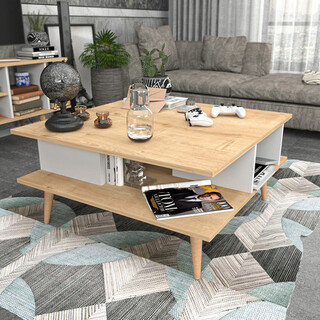 89x89x44 cm, Stejar;Alb