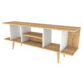 Comoda TV, Retricy, Akya, 160x35x38 cm, PAL, Safir / Alb