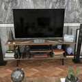 Comoda TV, Retricy, Akya, 160x35x38 cm, PAL, Nuc / Negru