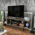 Comoda TV, Retricy, Akya, 160x35x38 cm, PAL, Nuc / Negru