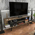 Comoda TV, Retricy, Akya, 160x35x38 cm, PAL, Nuc / Negru