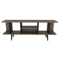 Comoda TV, Retricy, Akya, 160x35x38 cm, PAL, Nuc / Negru