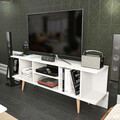 Comoda TV, Retricy, Akya, 160x35x38 cm, PAL, Alb