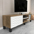 Comoda TV, Retricy, Olyo, 140x35x40 cm, PAL, Nuc/Alb