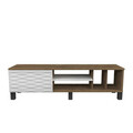 Comoda TV, Retricy, Olyo, 140x35x40 cm, PAL, Nuc/Alb