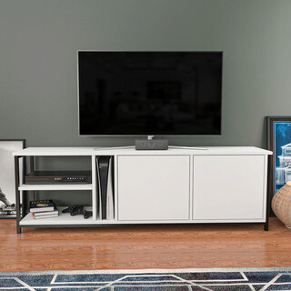 160x35.3x50.8 cm, Negru;Alb